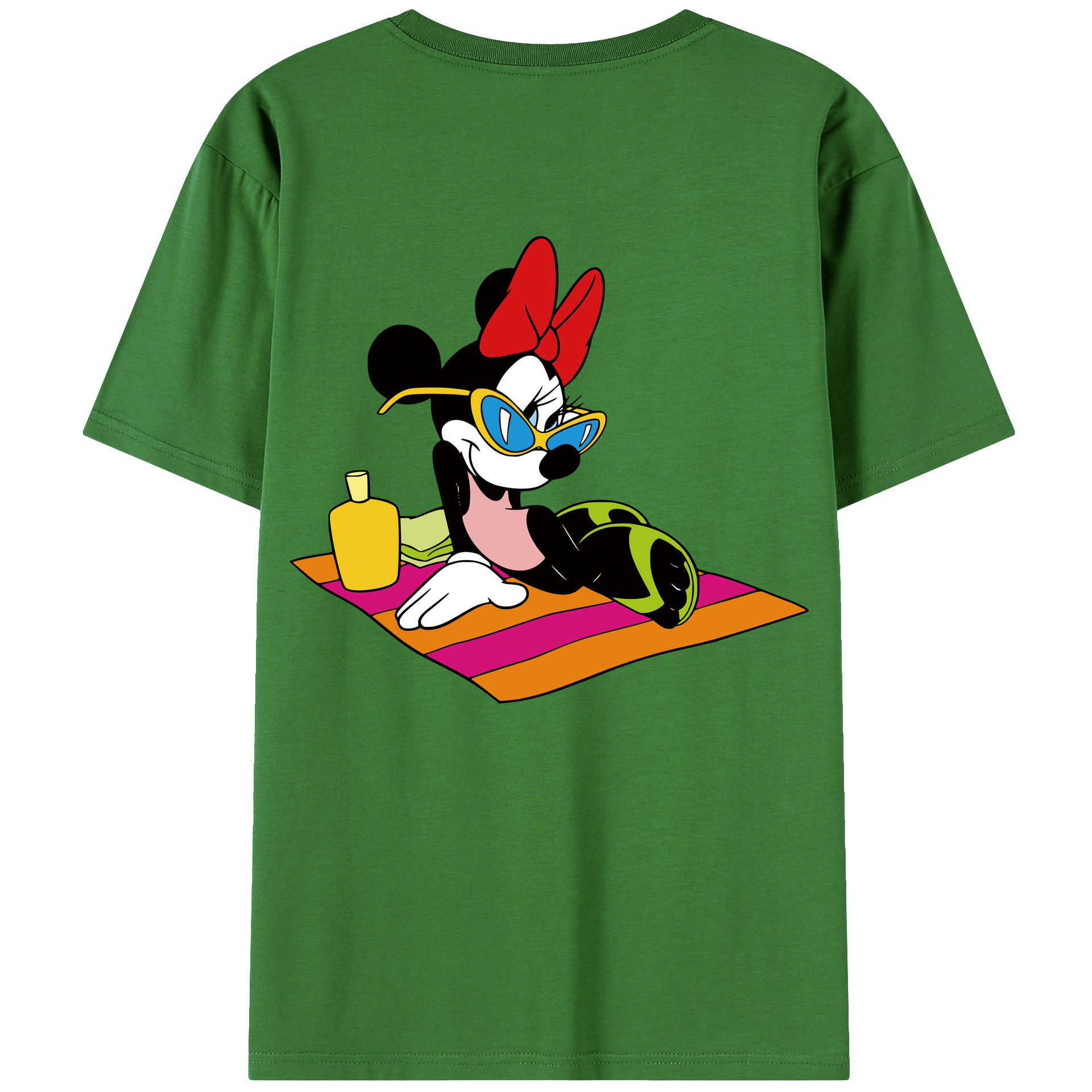 （画像用） ミッキーマウス Mickey Mouse レディース半袖Tシャツ(バックプリント)